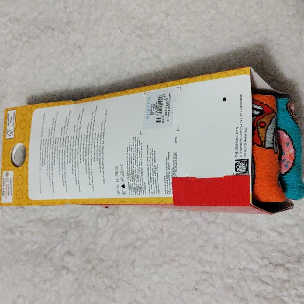 Simpson Men's Primark 5 Pack Multi Colors Socks - Picture 3 of 4